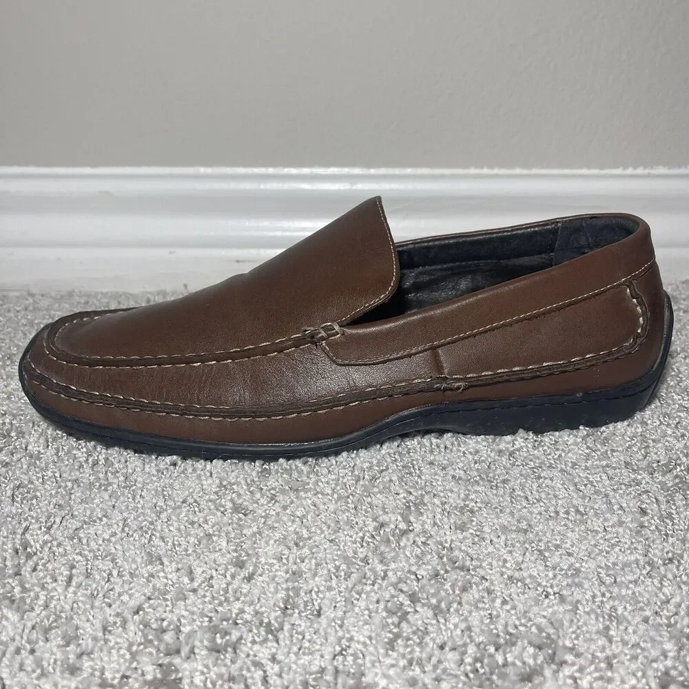 Aston Grey 60661 Brown Leather  Loafers Men’s Size 10